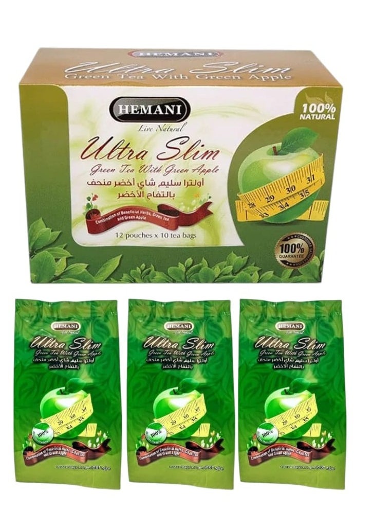 Ultra Slim Green Tea With Green Apple 10 bags 12 pieces - pzsku/Z4C4A6550B059D17EFB4AZ/45/_/1739159075/e1b44f89-b5cc-4d90-b925-521181c7f85e