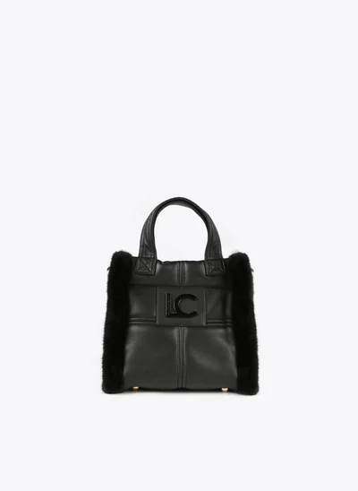 Lola Casademunt Faux leather and faux fur crossbody bag