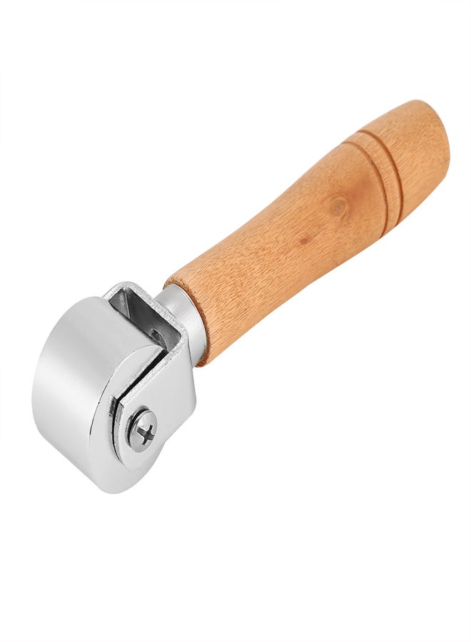Handmade Wooden Handle Carbon Steel Leather Rolling Craft Roller Tool(2.6cm) - Image 1