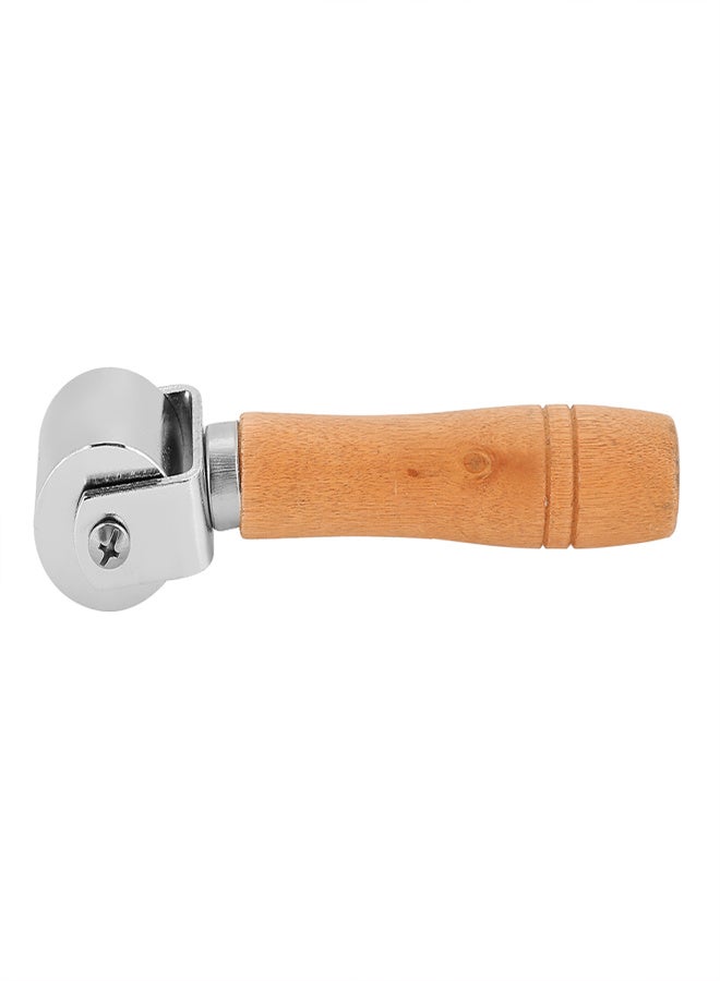 Handmade Wooden Handle Carbon Steel Leather Rolling Craft Roller Tool(2.6cm) - Image 5