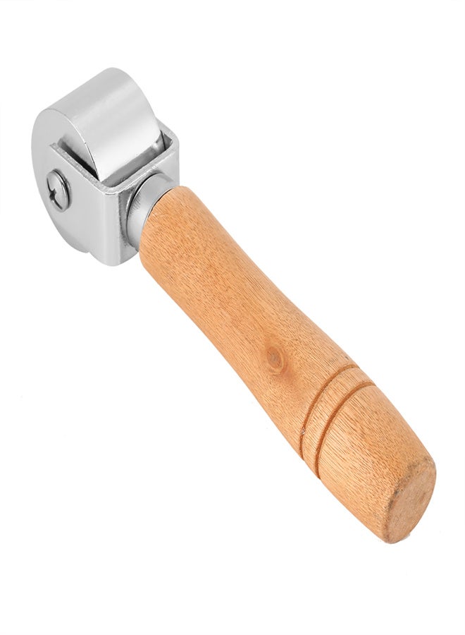 Handmade Wooden Handle Carbon Steel Leather Rolling Craft Roller Tool(2.6cm) - Image 4
