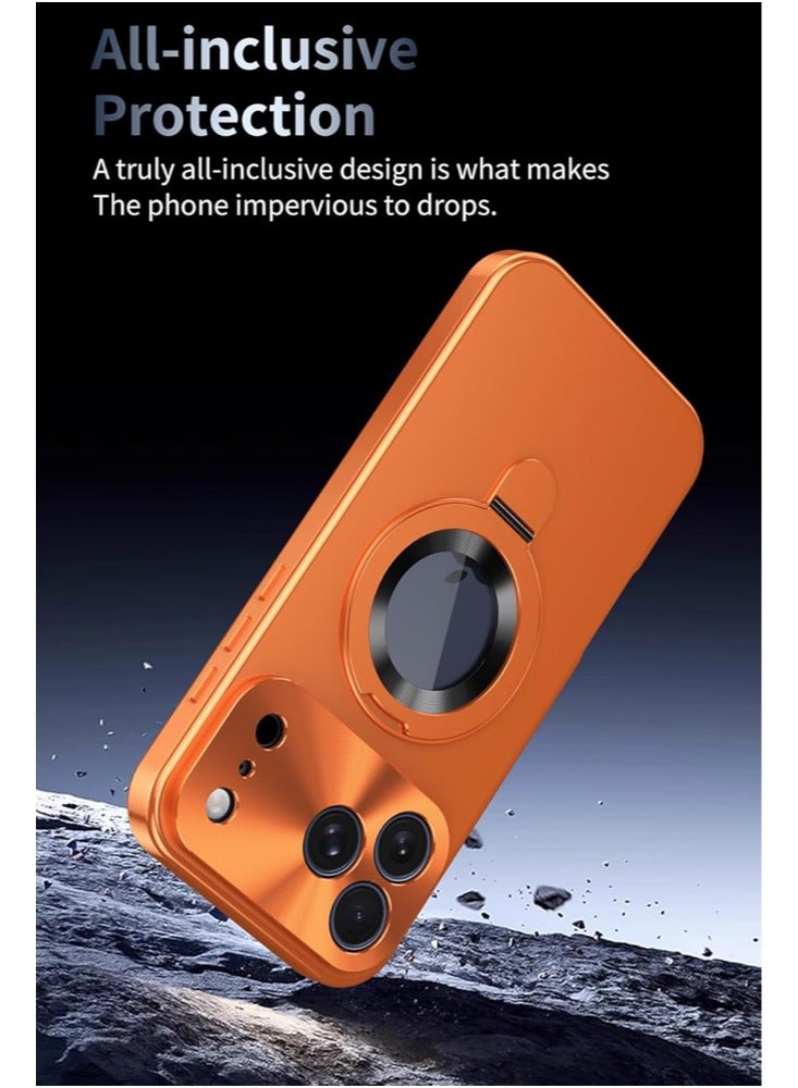 general Metal Bracket Case for iPhone 17 Pro Max Magnetic Full Body Phone Case Built-in Privacy Screen Protector Shockproof Camera Protection Cover - Image 4