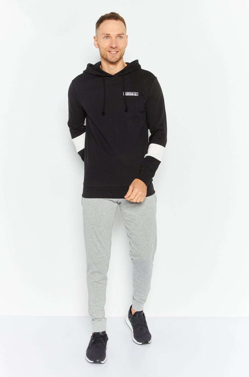 adidas Originals Men Sportswear Fit Long Sleeves Outdoor Hoodie, Black  - Image 4