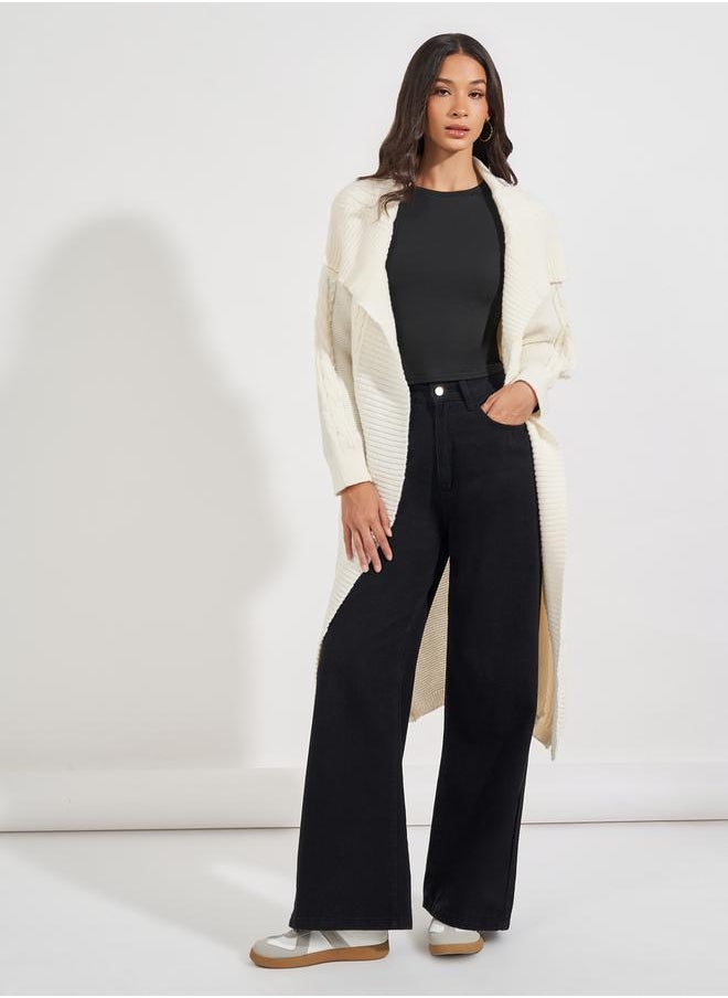 Styli Oversized Longline Chunky Knit Cardigan  - Image 1