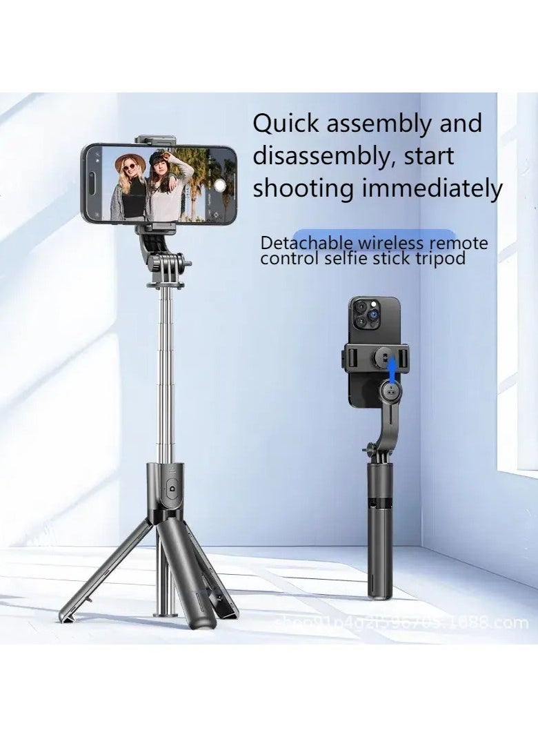 ARNOTEC - 26.46inches(67.2cm)Portable Selfie Stick Tripod, 4 in 1 Extendable Phone Tripod Stand with Detachable Wireless Remote & Phone Holder 360° Rotating Mini Travel Tripod Compatible with iPhone 16/15/14/13 Pro/Android/Gopro - Image 1