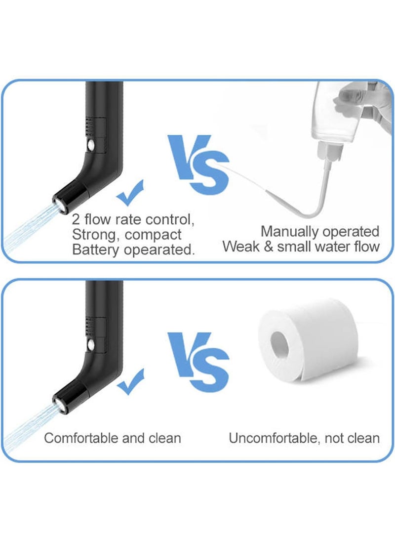 ZEY LUXE Portable Electric Bidet shattaf with 1.2m Hose and 2.3L Container - Rechargeable, Compact, and Versatile Personal Hygiene Solution for Travel, Home, Baby Care, Camping, and More, Black - Image 3