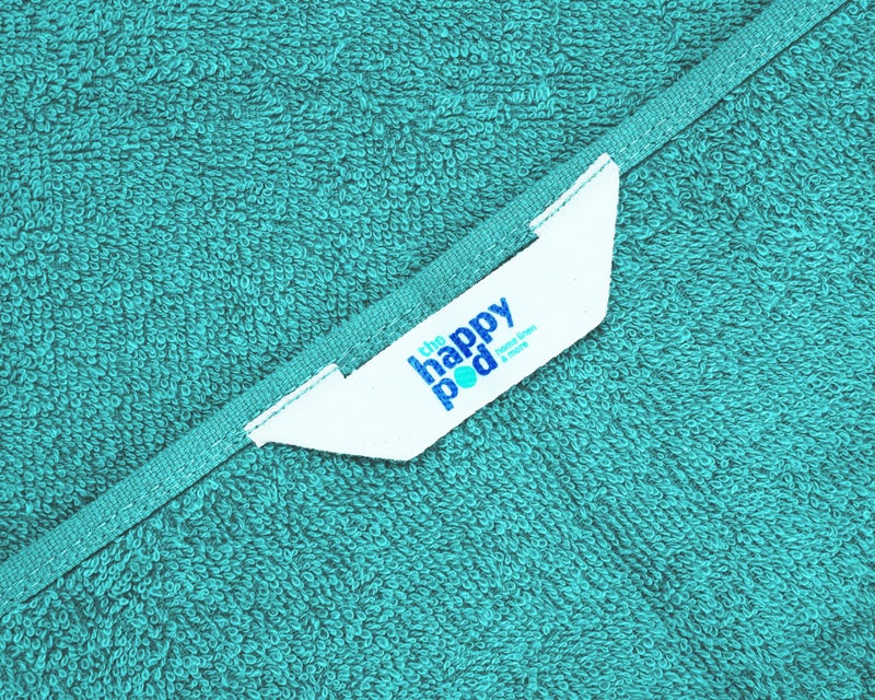 THE HAPPY POD Essential 100% Cotton Hand Towel - Pack of 2, Soft & Absorbent, Quick Dry, Lightweight Towels for Bathroom, Kitchen & Gym| 40 x 60 cm - 380 GSM | Turquoise - Image 4