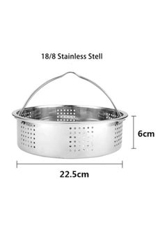 NIBEMINENT Stainless Steel Steamer Basket Rack Silver  - Image 2