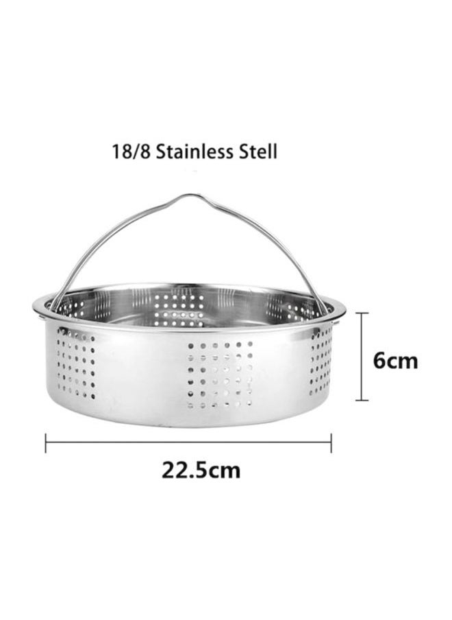 NIBEMINENT Stainless Steel Steamer Basket Rack Silver  - Image 2