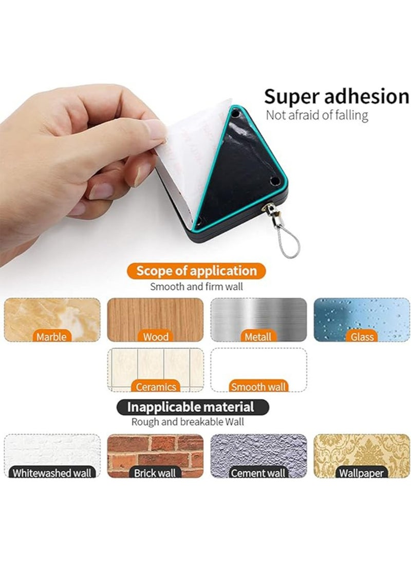 Punch Free Auto Sensor Door Closer,Quick Easy Door Closer Multifunctional Automatic Sliding Door Closer with Steel Drawstring for Residential Commercial Doors,Back Door, Bathroom Door (1PC, Black) - Image 5