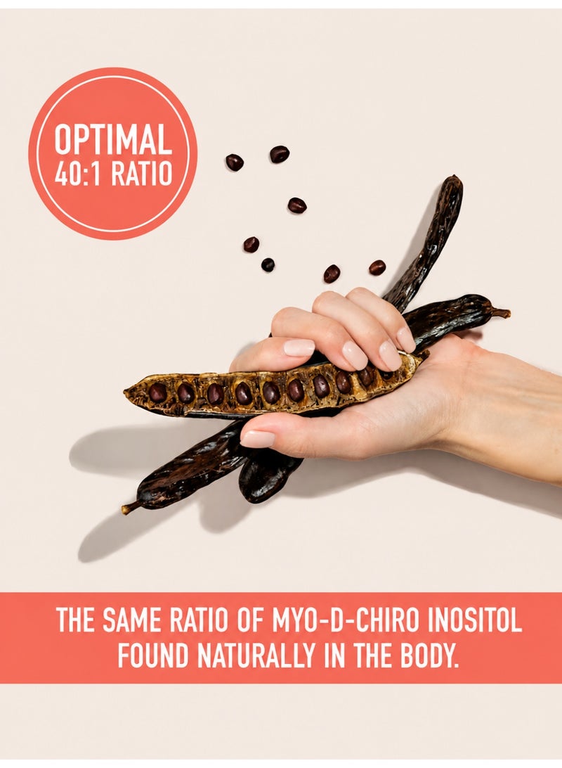 السطر الأول زجاجتان، Myo & D-Chiro Inositol 2050 mg، دعم الخصوبة ومتلازمة تكيس المبايض، توازن الهرمونات، مكمل غذائي 120 كبسولة *2 - Image 4