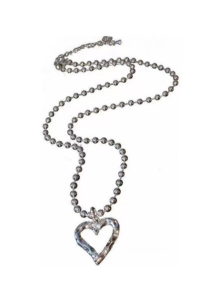 Goolsky Hollow Heart Bead Necklace for Women – Summer Trendy Minimalist Cold Aesthetic, Versatile Collarbone Chain Accessory  - Image 5