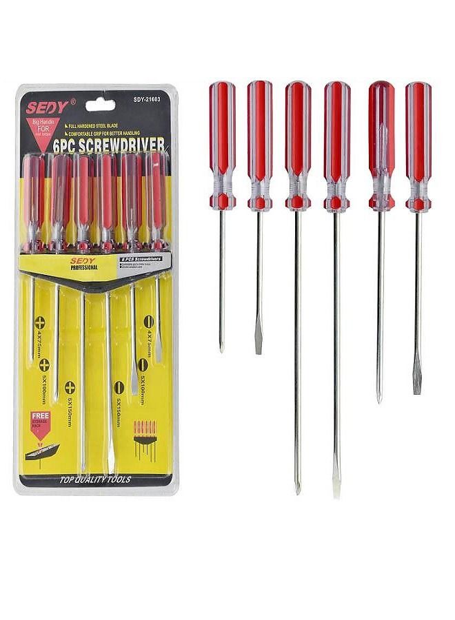SEDY Screwdriver Set 6 pcs Red - Image 3