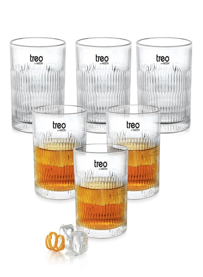 تريو طقم أكواب ويسكي تريو باي ميلتون إليكس، 6 قطع | أكواب زجاجية فاخرة للبوربون والسكوتش والكوكتيلات | 340 مل - Image 1
