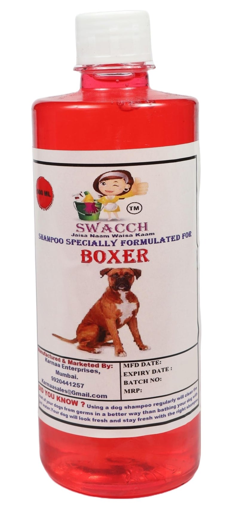 swacch Shampoo | Puppy Safe Shampoo | PH Balanced | Ditch to Itch for Boxer Dog Shampoo 500ml (Jasmine) + Spike Ball Chew Toy Combo Pack - Image 2