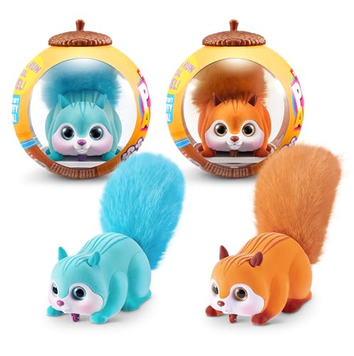 Pets Alive Scurryn Squirrel BlueOrange 2 Pack by ZURU Interactive Robotic Pet Toy Moving Squirrel with Realistic Movements and Sounds Ages 2 Child Toddler - Image 1