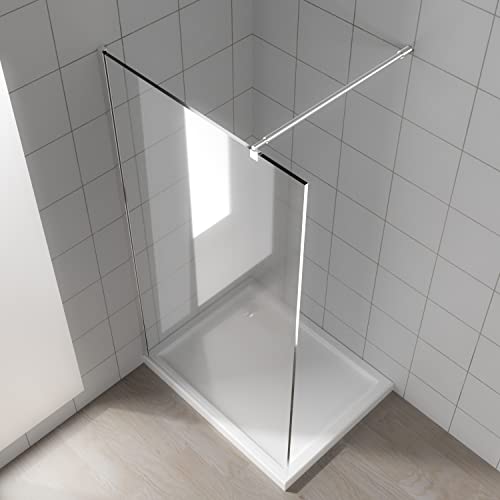 HTLOTUS Shower Support Bar, 27.6" to 47.2" Telescopic Bar for 5/16" to 3/8" Thick Glass, Wall-to-Glass Support Arm, Polished Silver - Image 2