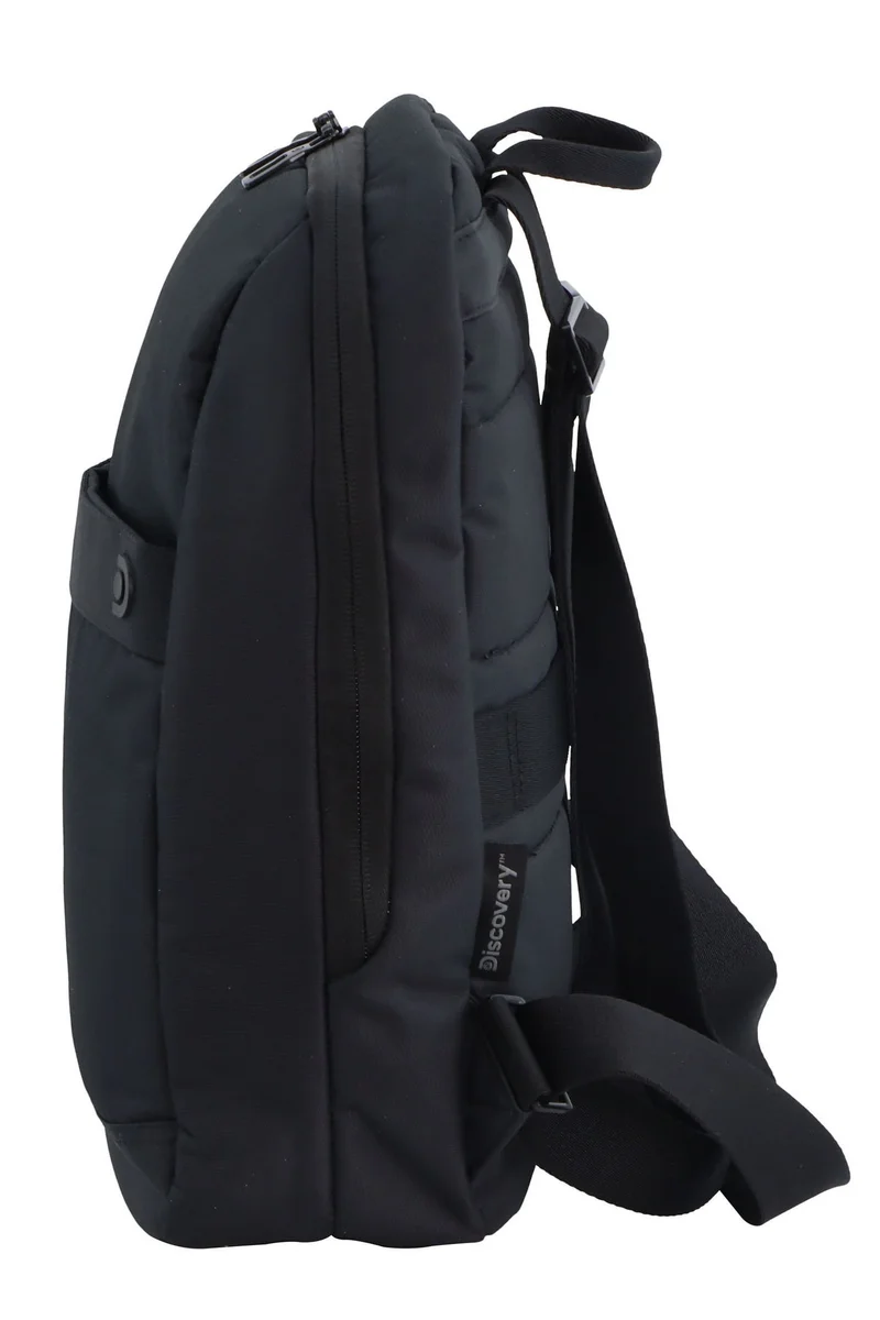 Discovery  Discovery Downtown Backpack 11L â€“ Black |Compact RPET Backpack with RFID Protection & Luggage Strap  | Best Price UAE