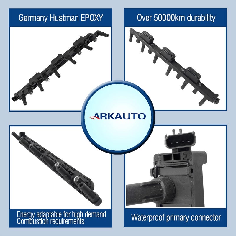 ARKAUTO Ignition Coil UF-296 Compatible with Jeep Cherokee, Grand Cherokee, Wrangler 4.0L L6 - Image 2