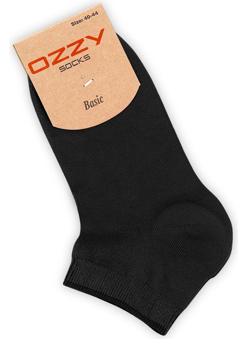 اوزي سوكس 6 Pairs Bamboo Black Men's Seamless Booties Socks 4 Seasons Durable Heel and Toe