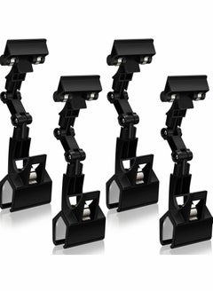 Excefore Flexible Documents Holder Foldable Adjustable Copy Holder Clip Paper Holder for Computer Monitor Handy Artist Supplies Holder Canvas Clamp Double Head Typing Painting Easel Accessory, Black 6 PCS  - Image 1
