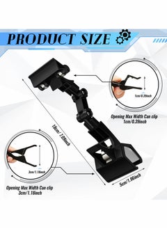 Excefore Flexible Documents Holder Foldable Adjustable Copy Holder Clip Paper Holder for Computer Monitor Handy Artist Supplies Holder Canvas Clamp Double Head Typing Painting Easel Accessory, Black 6 PCS  - Image 3