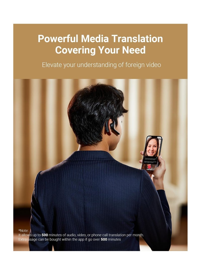 Timekettle W4 Pro AI Interpreter Earbuds,Bidirection Simultaneous Translation,Translator Device Supporting 40 Languages,Translator Earbuds for Call and Video Translation, APP Work with IOS and Android - Image 3