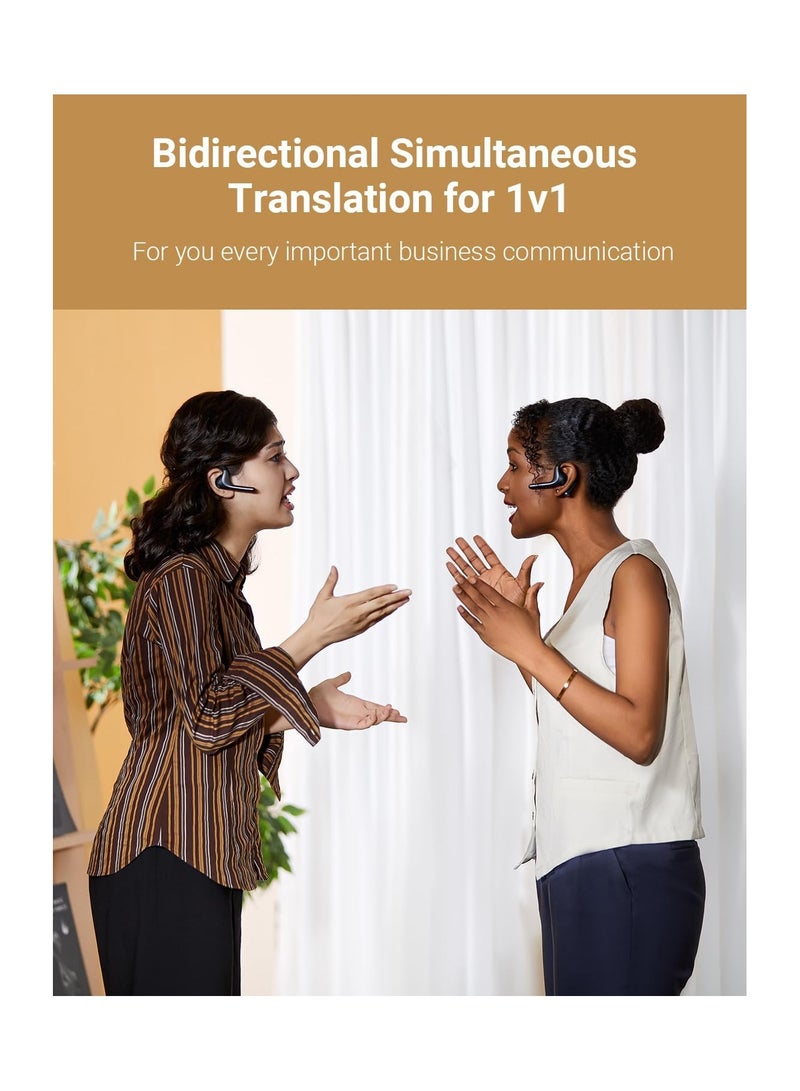 Timekettle W4 Pro AI Interpreter Earbuds,Bidirection Simultaneous Translation,Translator Device Supporting 40 Languages,Translator Earbuds for Call and Video Translation, APP Work with IOS and Android - Image 4