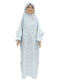 White with Floral ( Blue )