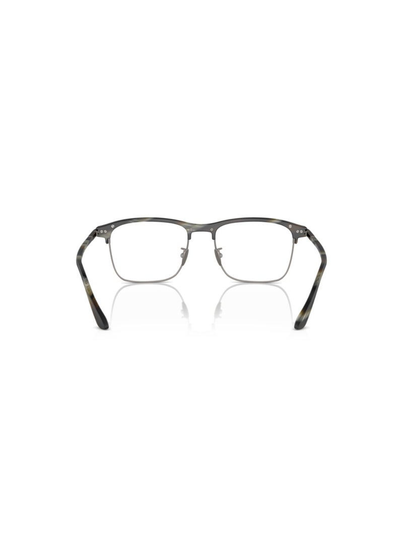 GIORGIO ARMANI Giorgio Armani Man Rectangular  Eyeglasses- Ar 7262 - Lense Size:54Mm - Matte Green Horn - Image 3