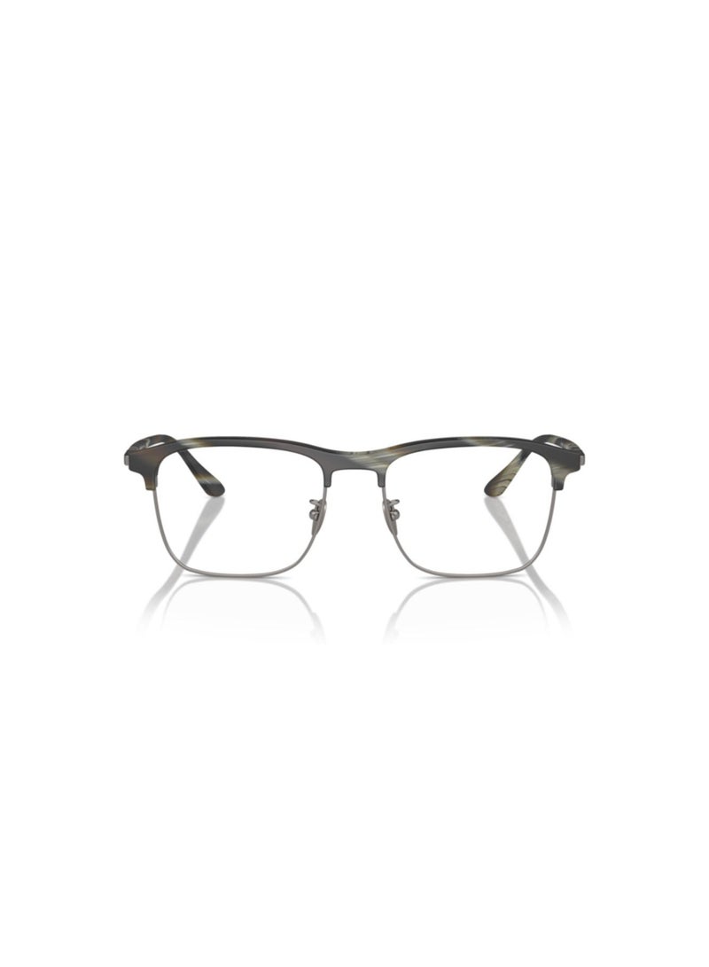 GIORGIO ARMANI Giorgio Armani Man Rectangular  Eyeglasses- Ar 7262 - Lense Size:54Mm - Matte Green Horn - Image 4