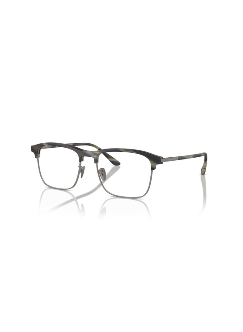 GIORGIO ARMANI Giorgio Armani Man Rectangular  Eyeglasses- Ar 7262 - Lense Size:54Mm - Matte Green Horn - Image 1