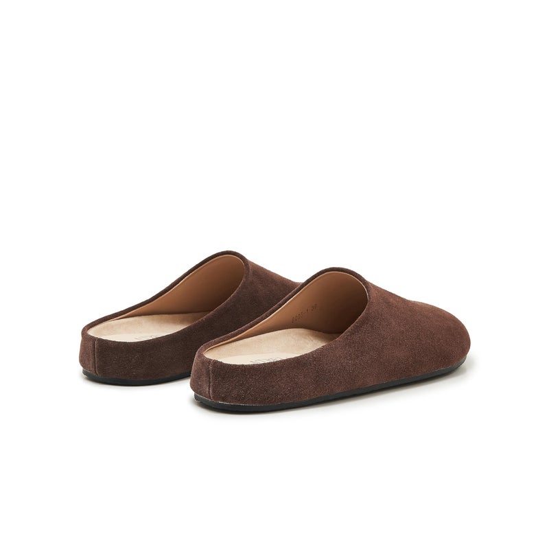 ATBELL Women's Suede Clogs Round Toe Leopard Print Leather Mules Cork Footbed Clog with Arch Support Comfort Casual Slip-on Fall Shoes in Brown Size 9 - Image 5