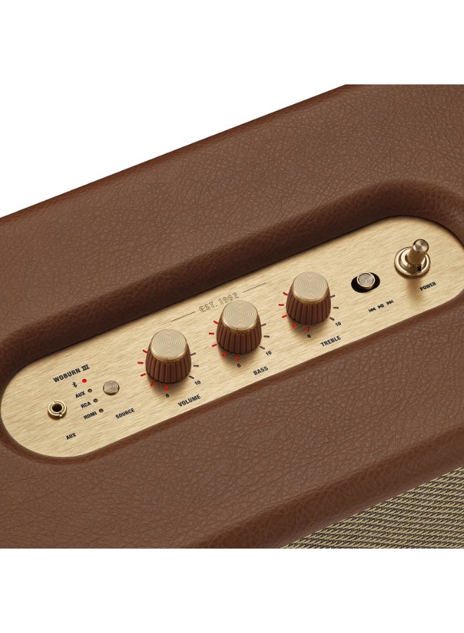 مارشال حصل جهاز Woburn III من Marshall على ترقية أنيقة مع مكبر صوت بلوتوث جديد باللون البني - Image 4