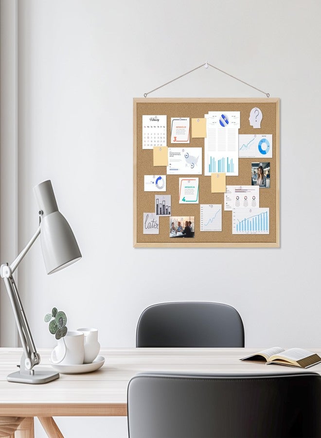 DAHAPYBOO Cork Board Bulletin Board,24x18 Cork Board for Office with Pin Oak Wood Boards,Message Board or Vision Board Decoration. - Image 3
