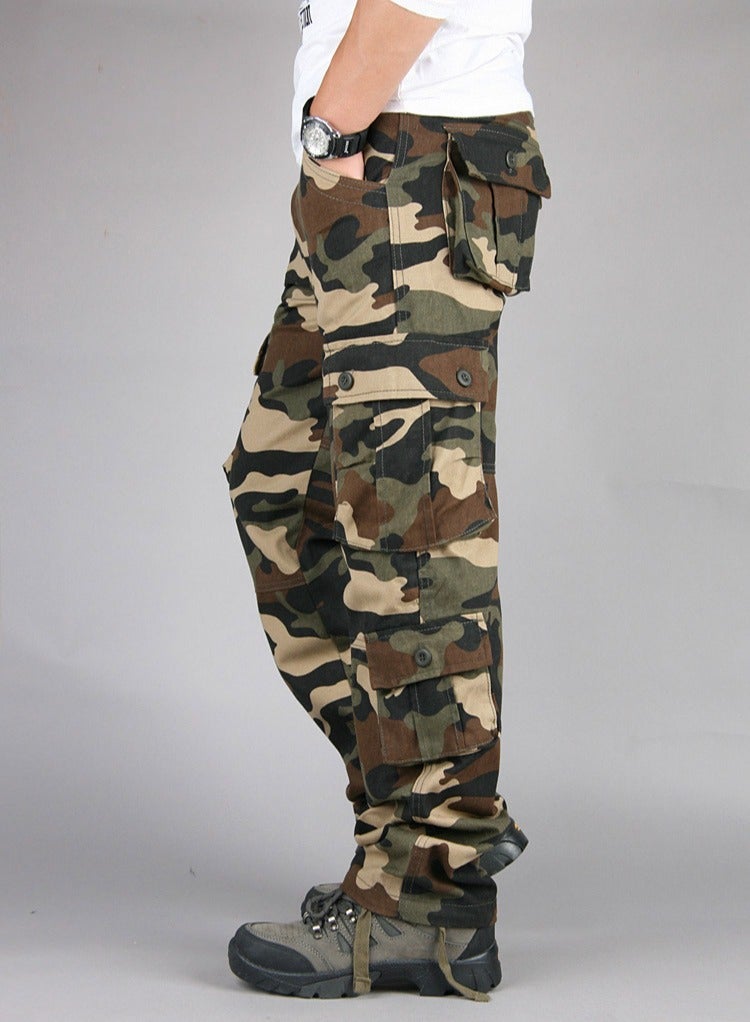 Loquat Squality Solid Multi Pockets Detail Cargo Pants Army Brown  - Image 2
