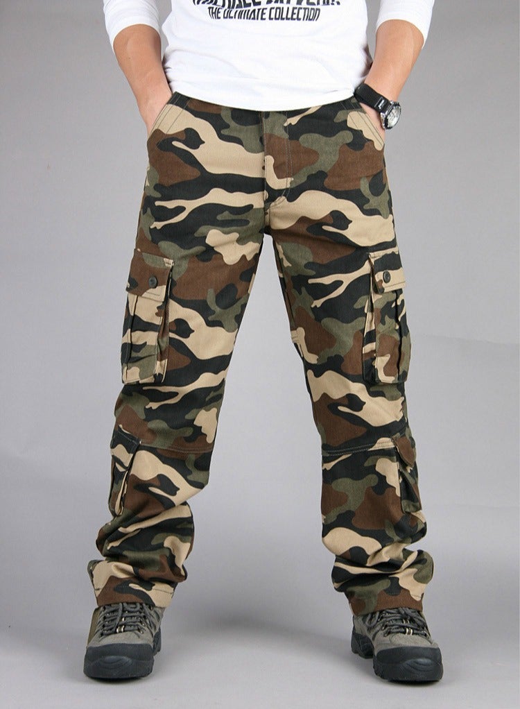 Loquat Squality Solid Multi Pockets Detail Cargo Pants Army Brown  - Image 1