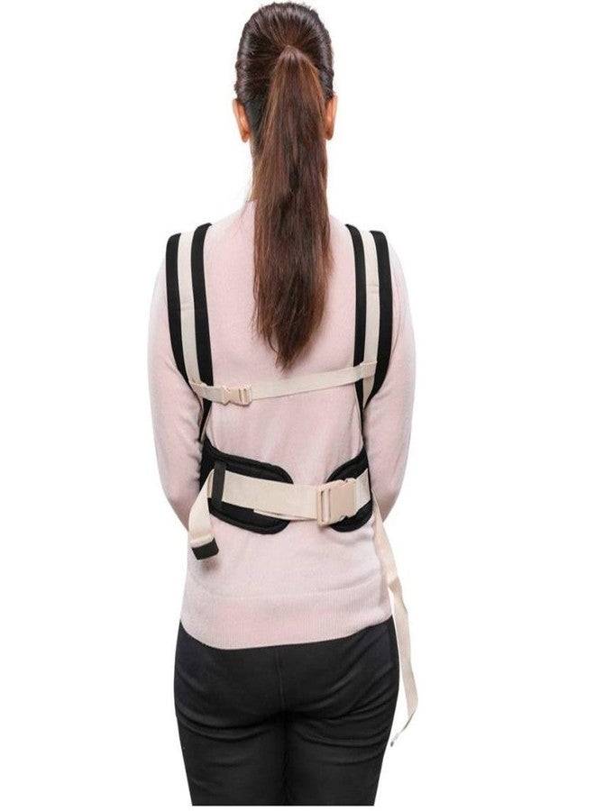 Smilecasters Newborn Cotton Adjustable Hands-Free 4-in-1 with Head Support and Waist Belt Baby Carrier (Blue) - Image 5