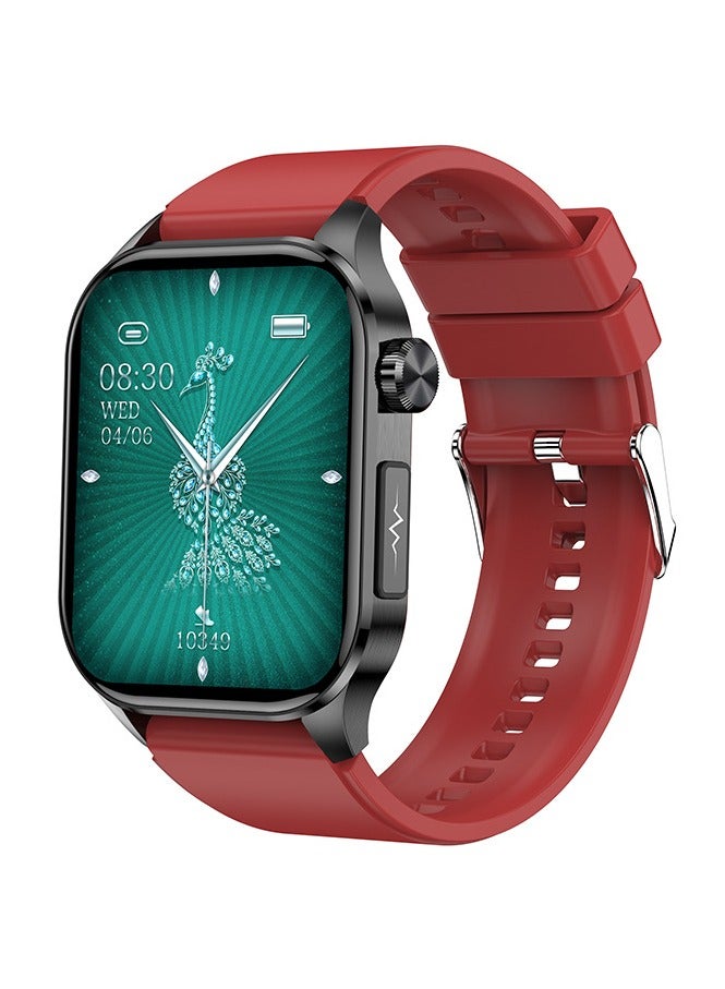 AROAQ Et580 Smart Watch, Durable Elegant Bluetooth Calling Smart Watch, Amoled Display Fitness Tracker Watch With Blood Pressure Blood Sugar Monitoring, (Red Glue) - Image 1