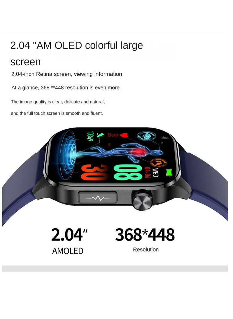 AROAQ Et580 Smart Watch, Durable Elegant Bluetooth Calling Smart Watch, Amoled Display Fitness Tracker Watch With Blood Pressure Blood Sugar Monitoring, (Red Glue) - Image 2