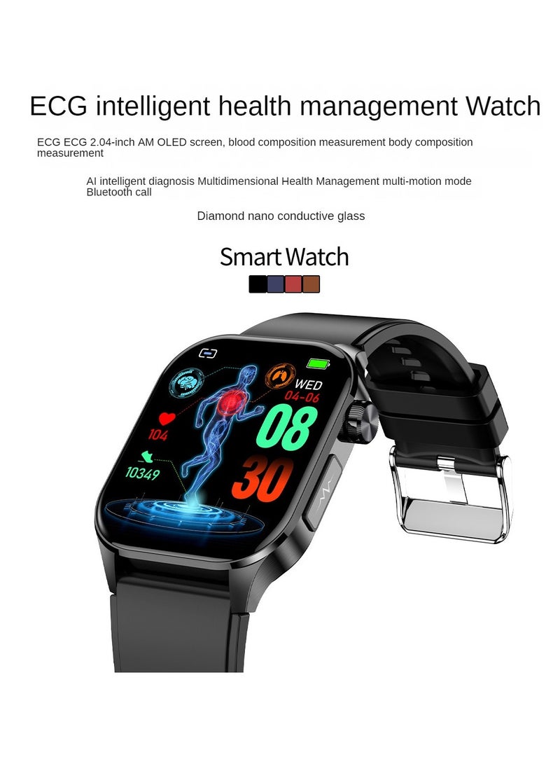 AROAQ Et580 Smart Watch, Durable Elegant Bluetooth Calling Smart Watch, Amoled Display Fitness Tracker Watch With Blood Pressure Blood Sugar Monitoring, (Red Glue) - Image 3