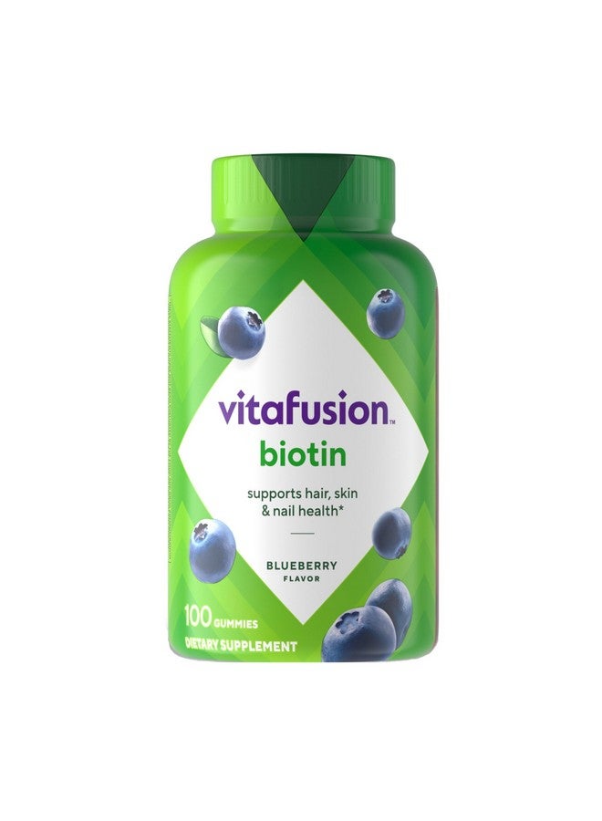 vitafusion Extra Strength Biotin Gummy Vitamins, Berry Flavored, 5,000 mcg Biotin Vitamins, America’s Number 1 Gummy Vitamin Brand, 50 Day Supply, 100 Count (packaging may vary) - Image 1