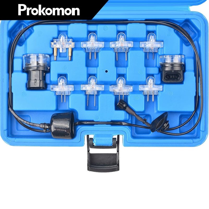 Prokomon 11 Pieces Noid Light Test Kit; Fuel Injector Noid Light Tester Kit with 8 Noids for Most Cars - Image 2