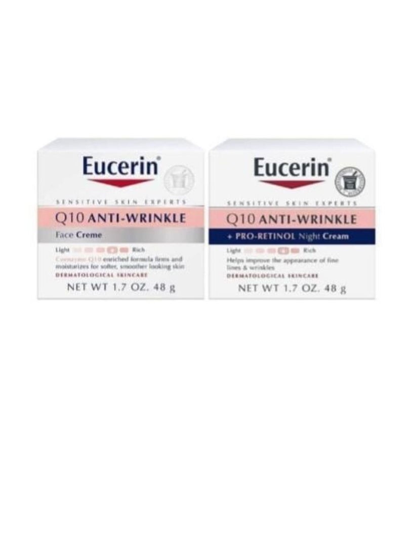 Generic Eucerin Q10 Anti-Wrinkle Day and Night Cream, 1.7 Ounce (Pack of 2) 
