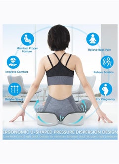 Arabest Memory Foam Seat Cushion Car Seat Cushion Office Chair Seat Cushion for for Relief Tailbone and Hip Tire, Pressure Relief on the Coccyx for Office Chair, Car Seat and Wheelchair (black)  - Image 3