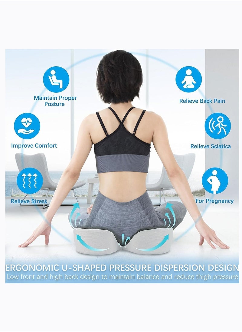 Arabest Memory Foam Seat Cushion Car Seat Cushion Office Chair Seat Cushion for for Relief Tailbone and Hip Tire, Pressure Relief on the Coccyx for Office Chair, Car Seat and Wheelchair (black)  - Image 3