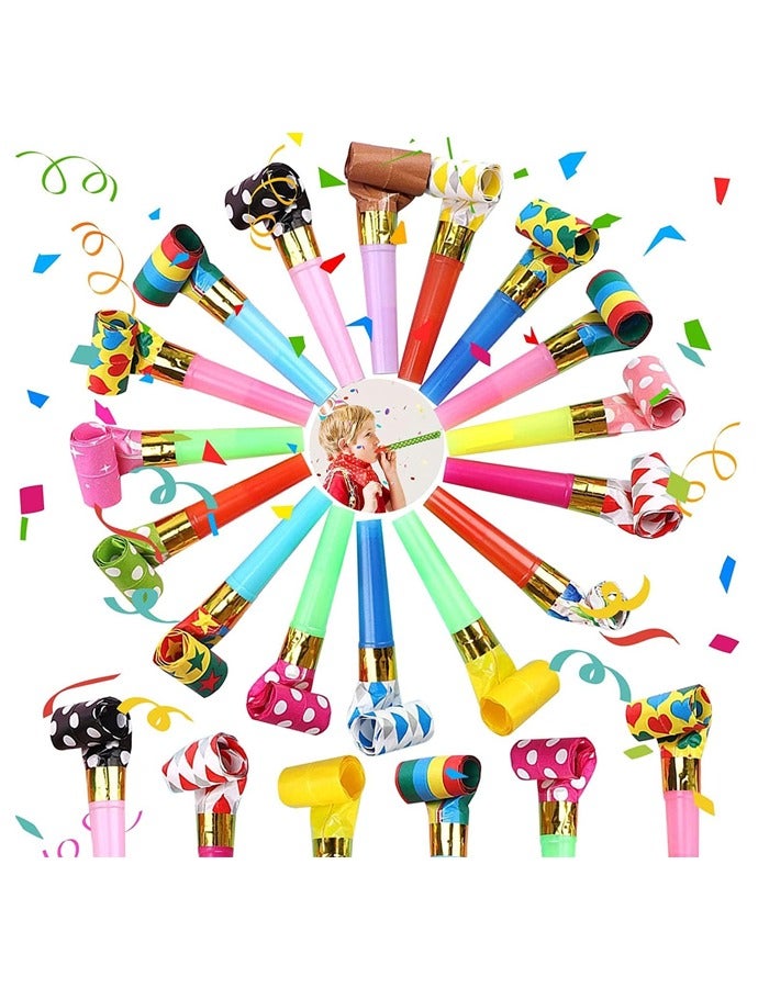 30pcs Noise Maker Whistle Cheerleading Team Birthday Party Long Nose Whistle Holiday Gift Props Make Your Birthday Party Interesting and Unforgettable, Gift for Kids Age 3+ (Random Color) - Image 1