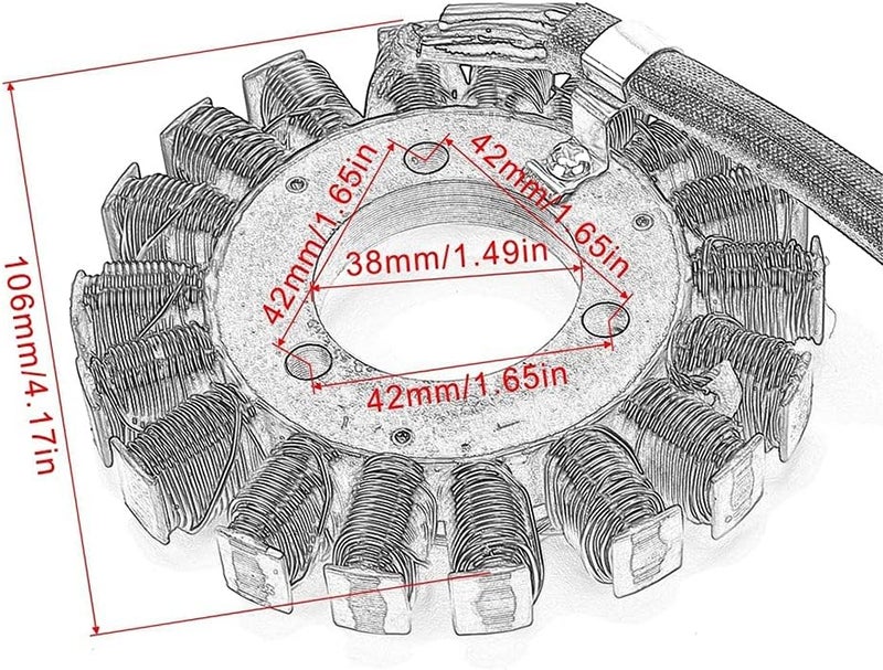 Wivplex Motorcycle Generator Stator Coil Kit - Image 3