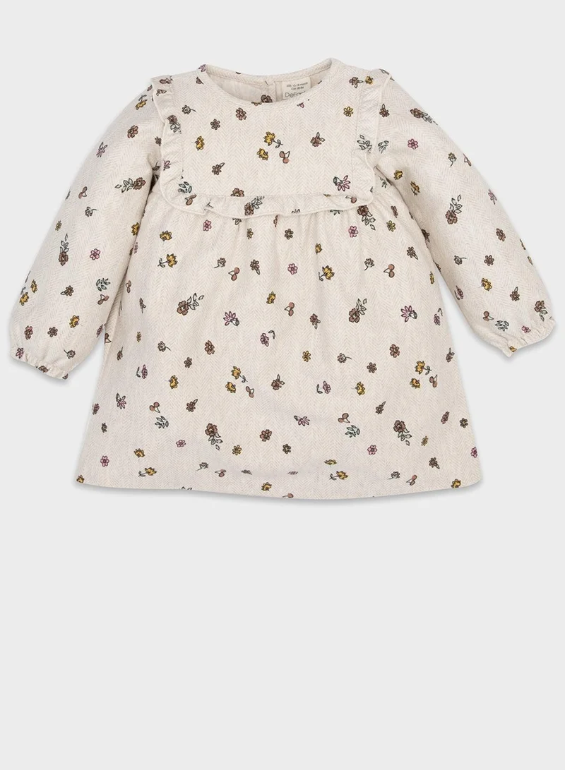 DeFacto Floral Long-Sleeve Dress