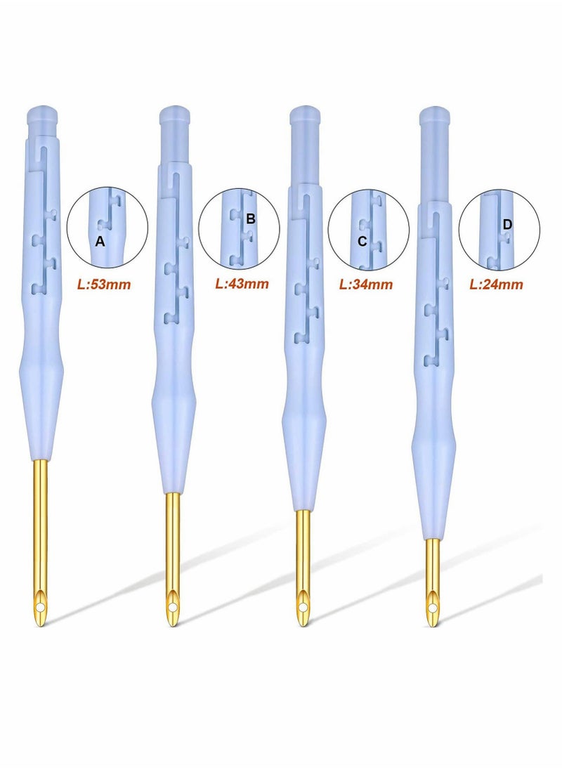KASTWAVE - 17 Pieces Punch Needle Embroidery Kits, Adjustable Rug Yarn Punch Needle, Wooden Handle Embroidery Pen, Needle Threader, Punch Needle Cloth for Embroidery Floss Cross Stitching Beginners - Image 1